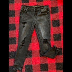 American Eagle Superstretch Ripped Jeans